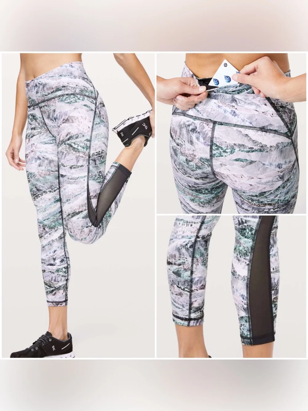 LULULEMON Women’s Size 8 Springscape Multi/Obsidian Train Times Pant 25